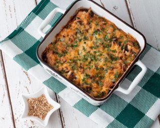 Porree Auflauf mit Hackfleisch