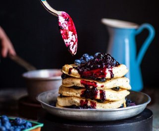 Fluffige Buttermilch Pfannkuchen