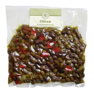 Griech. Oliven grün, entsteint, mariniert