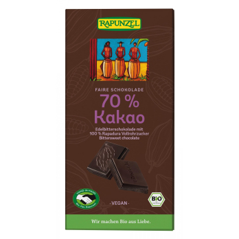 70% Kakao Edelbitter- schokolade (RAPADURA) HIH