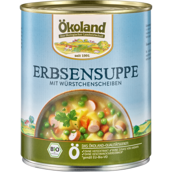 Erbsensuppe mit Würstchenschei