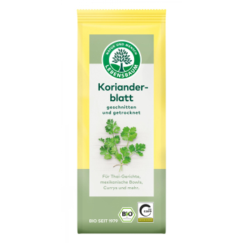 Korianderblatt geschnitten und getrocknet