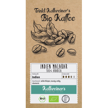 Bio Kaffee Indien Monsooned Malabar, ganze Bohne